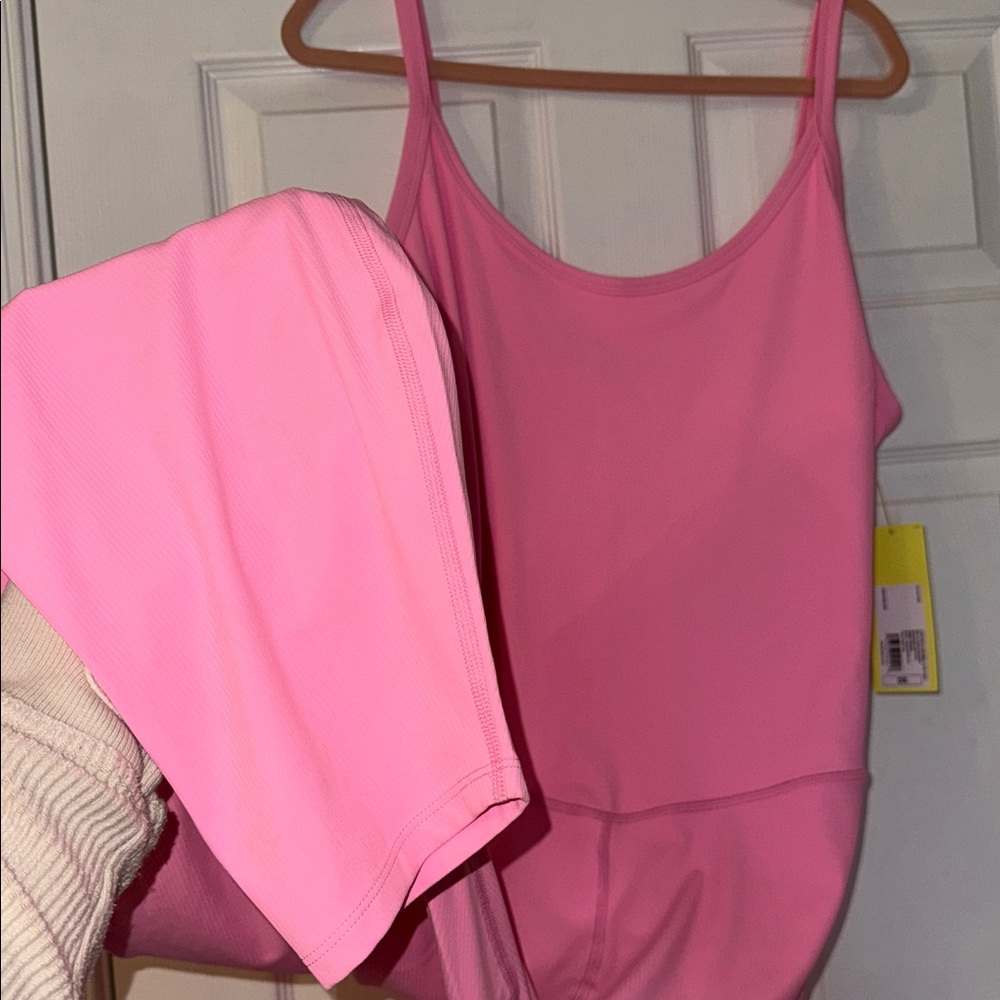 Hot pink One piece Athletic Jumpsuit Romper